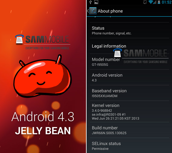 Samsung Galaxy S4 Google Play edition με Android 4.3 Jelly Bean