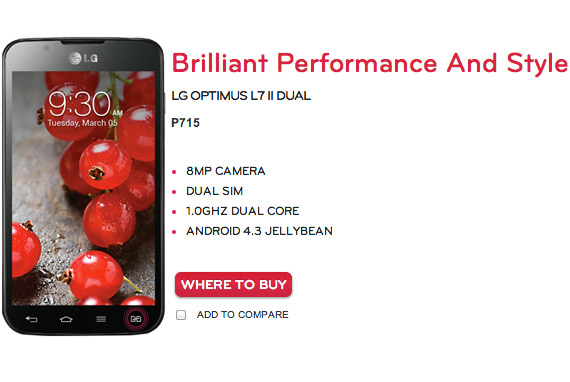 LG Optimus L7 II Dual Android 4.3