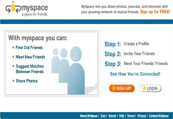 MySpace website past