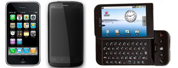, iPhone 3G vs HTC Touch HD vs T-Mobile G1