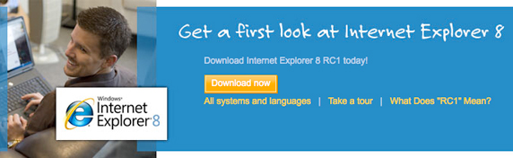 , Internet Explorer 8 RC1, Η πρώτη σταθερή έκδοση
