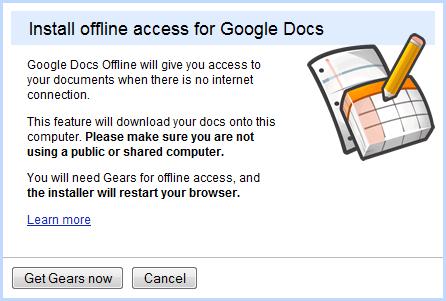 , Τα Google Docs διατίθενται offline