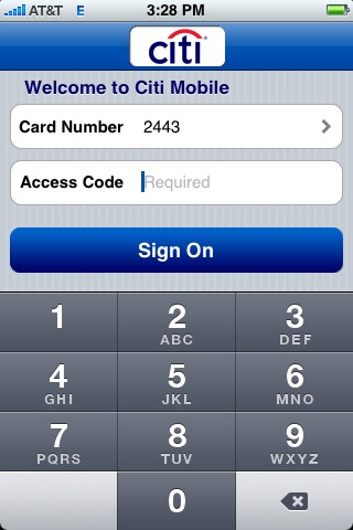 , Citibank mobile banking μέσω iPhone