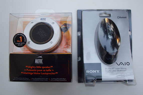 , Sony Bluetooth Laser mouse και ηχείο Altec Orbit, δικά σου