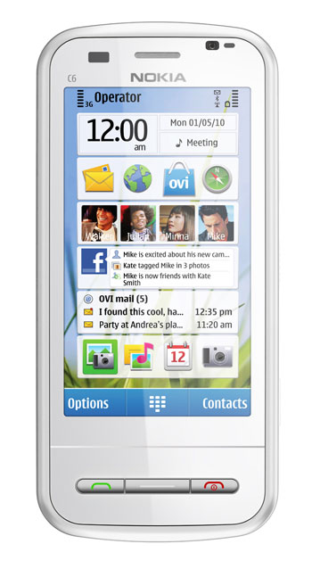 , Nokia C6, Επίσημα social messaging