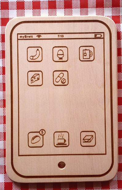 , iPad ξύλινος δίσκος κοπής φαγητών για την κουζίνα