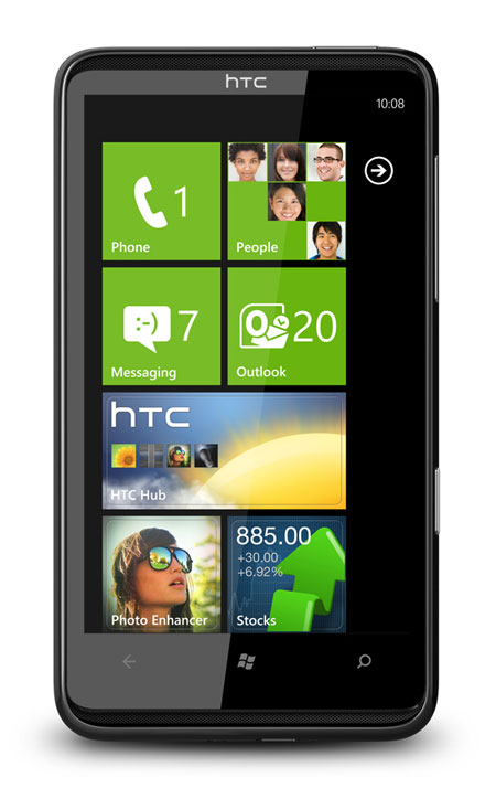 , HTC HD7 με Windows Phone 7, Φωτογραφίες και τεχνικά χαρακτηριστικά