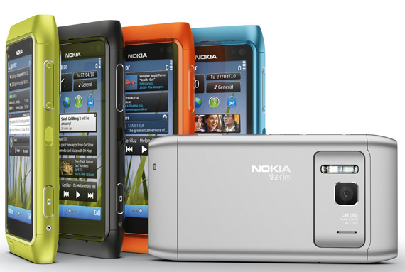 , Nokia N8, Ασημί, Μαύρο και Πράσινο τώρα, Μπλε και Πορτοκαλί αργότερα