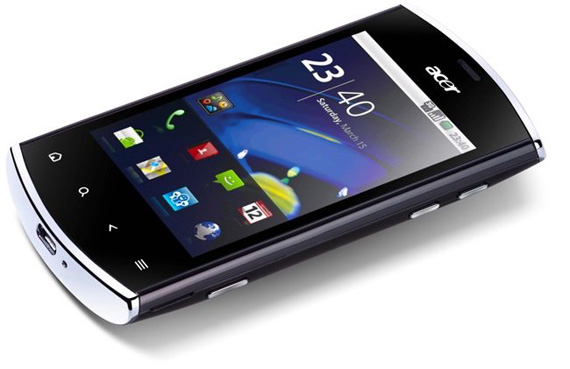 , Acer Liquid mini, Με οθόνη multi-touch 3.2 ιντσών και Android Froyo