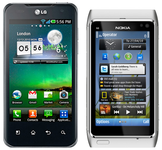 , LG Optimus 2X εναντίον Nokia N8, Κόντρα στις κάμερες Full HD και HD