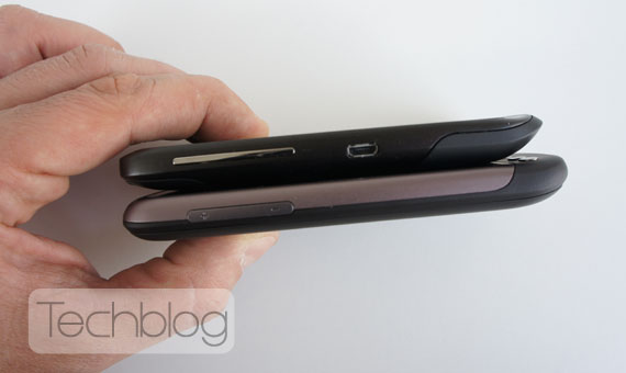 , HTC Desire S vs HTC Desire, Σύγκριση στο μέγεθος