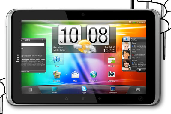 , HTC Flyer tablet με οθόνη 7 ιντσών, Android και HTC Sense