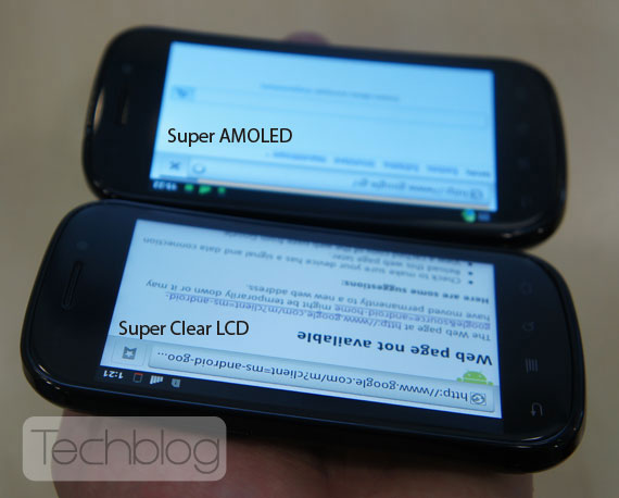 , Nexus S με Super AMOLED vs. Nexus S με Super Clear LCD
