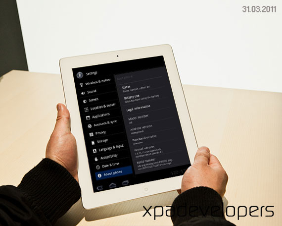 , iPad 2 Αndroid 3.0 Honeycomb!