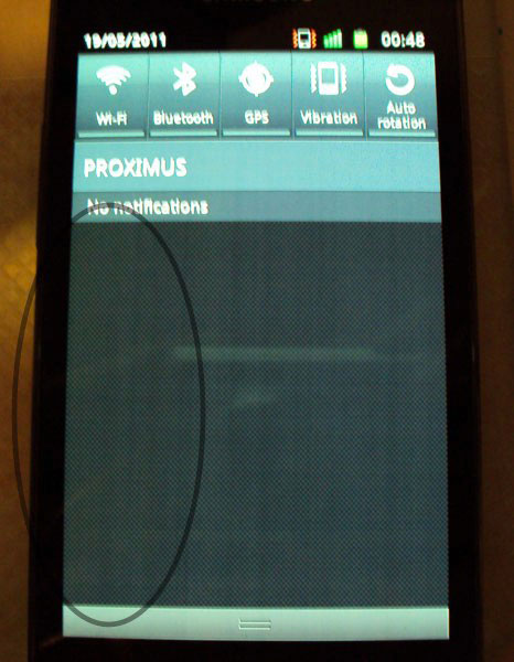 , Samsung Galaxy S II, Προβλήματα στην οθόνη Super AMOLED plus;