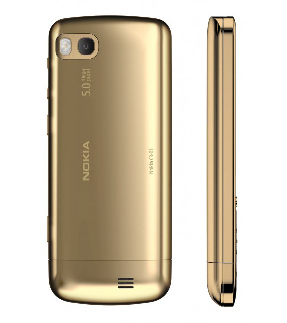 , Nokia C3-01 Gold Edition, Με χρυσό 18 καράτια και επεξεργαστή 1GHz