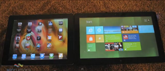 , iPad 2 με iOS 5 εναντίον Windows 8 tablet prototype [video]