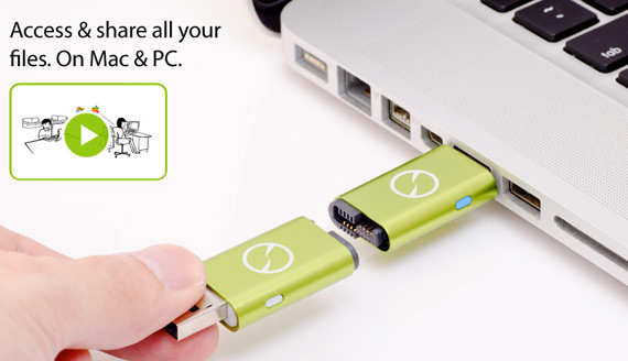 , iTwin USB drive, Απευθείας file sharing μεταξύ Mac και PC