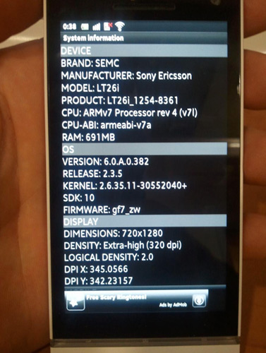 , Sony Ericsson Xperia Arc HD, Πρώτες spy φωτογραφίες