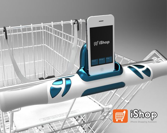 , iShop, Καροτσάκι super market με dock για το iPhone