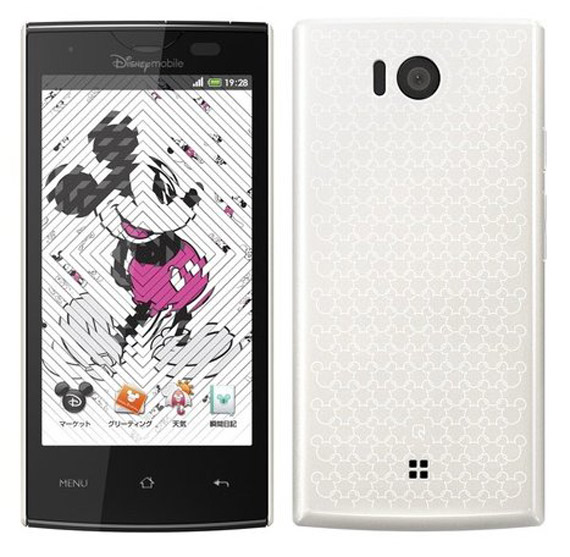 , Disney Mobile DM012SH, Αδιάβροχο smartphone με Android και τον Mickey