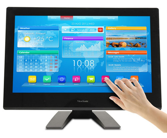 , ViewSonic TDi2340, Οθόνη 23 ιντσών multi-touch για ασύρματη σύνδεση με tablet και smartphone