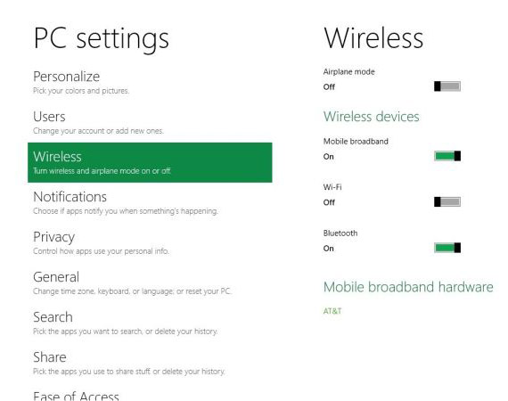 , Windows 8 mobile broadband, Κάντο όπως στα smartphones