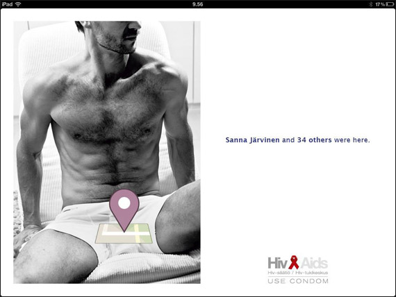 , Διαφήμιση για το AIDS εμπνευσμένη από το Facebok Places