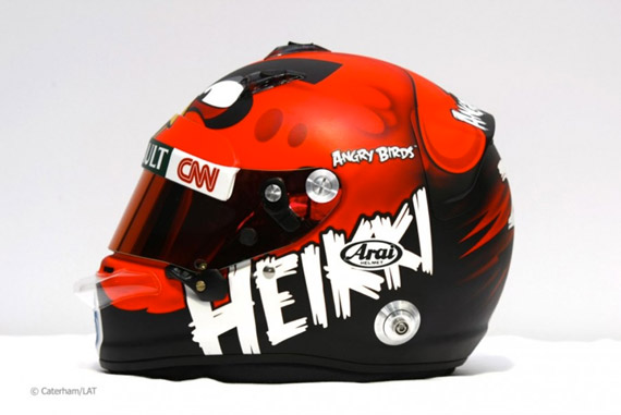 , Heikki Kovalainen, Θα τρέχει στη Formula 1 με κράνος Angry Birds