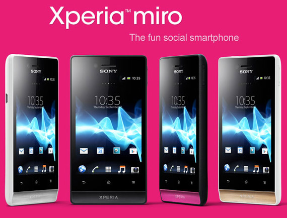 , Sony Xperia Miro, Με οθόνη 3.5 ίντσες και Android 4.0 ICS