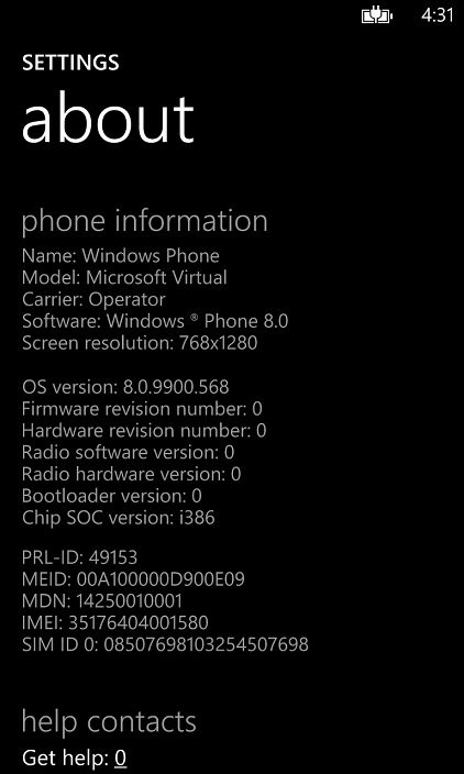 , Windows Phone 8 RTM, Screenshots από το αναμενόμενο λειτουργικό σύστημα