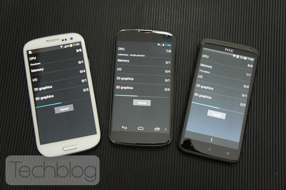 , Benchmark tests: LG Nexus 4 vs Samsung Galaxy S III vs HTC One X