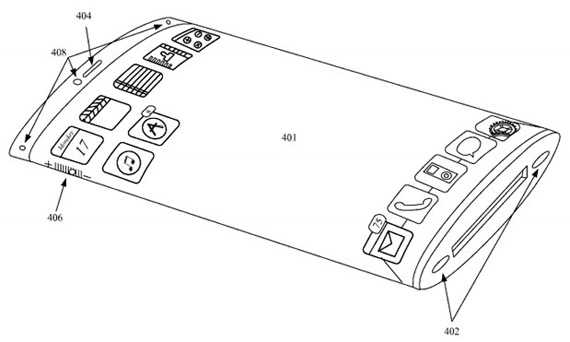 Apple Concept phone flexible, Apple, Πατέντα για concept phone με καμπυλωτή οθόνη AMOLED