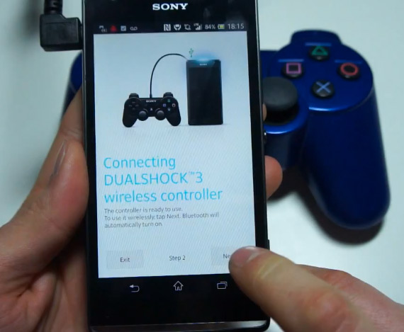 Sony Xperia PS3 controller, Ασύρματη σύνδεση του PS3 Dualshock 3 με Sony Xperia smartphones