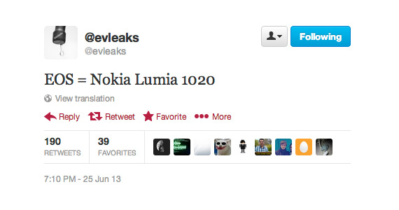 Nokia Lumia 1020, Nokia Lumia 1020, Αυτό θα είναι το όνομα του camera-phone EOS;