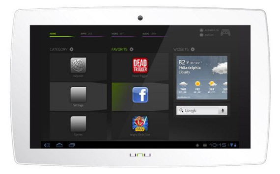UNU gaming Android tablet, UNU gaming Android tablet