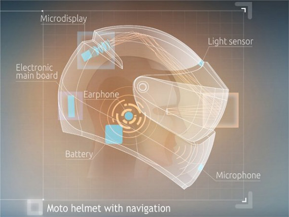 LiveMap moto helmet, LiveMap, Κράνος μηχανής με &#8220;Google Glass&#8221;! [video]