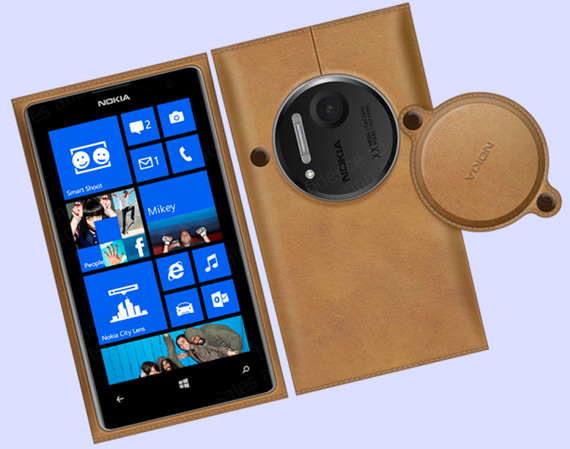 Nokia Lumia 1020 δερμάτινη θήκη, Nokia Lumia 1020, Premium δερμάτικη θήκη με φωτογραφικές καταβολές