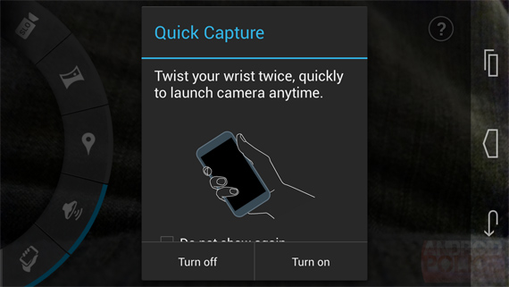 , Motorola Moto X, Το UI της κάμερας αποκαλύπτεται