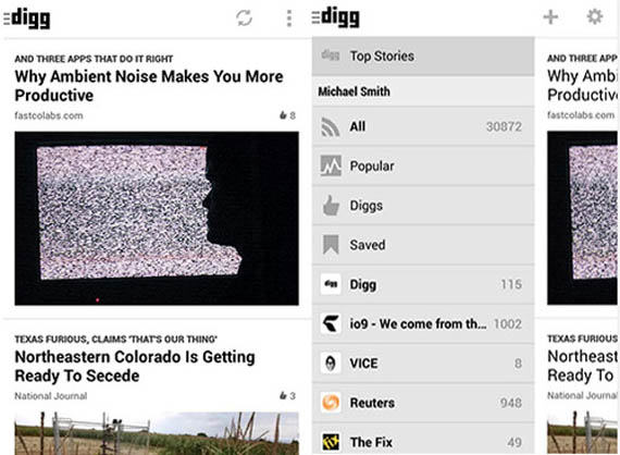 Digg Reader, Digg Reader, Καλωσορίστε την εφαρμογή για Android