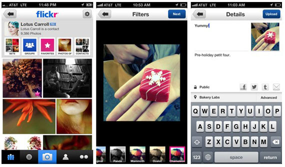 Flickr for iOS, Flickr for iOS, Δείτε τα φίλτρα πριν από το κλικ
