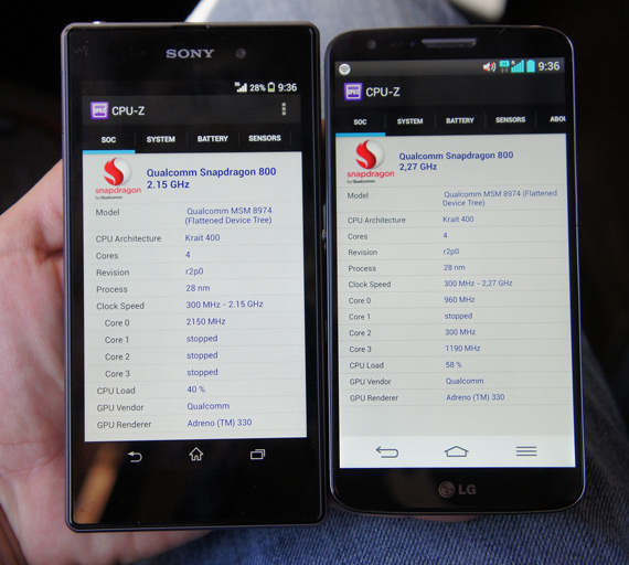 Sony Xperia Z1 vs. LG G2, Sony Xperia Z1 vs. LG G2 hands-on video