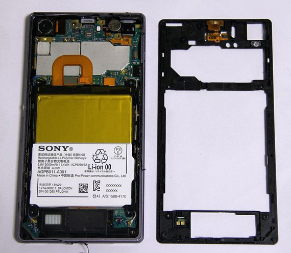Sony Xperia Z1 teardown, Sony Xperia Z1 από μέσα [teardown]