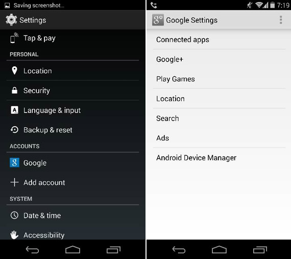 Nexus 5 new screenshots, Nexus 5, Νέες καθαρές εικόνες screenshots από το KitKat και μερικές άλλες