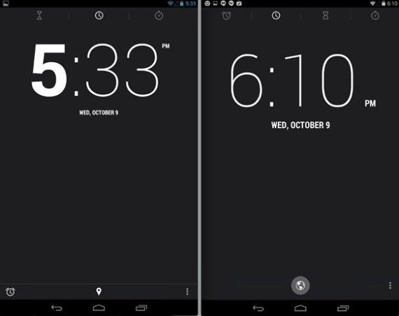Android 4.4 KitKat screenshots, Android 4.4 KitKat, Νέα screenshots και σύγκριση με την έκδοση 4.3 Jelly Bean.