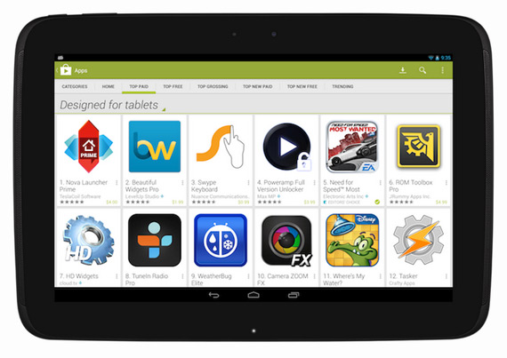 Designed for tablets, Play Store, Εφαρμογές &#8220;Designed for tablets&#8221;