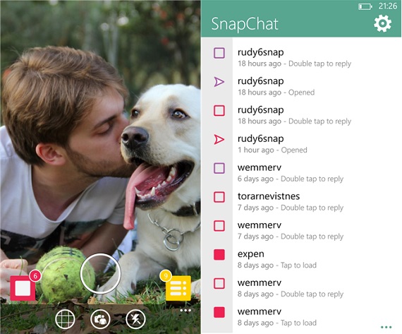 6snap, 6snap, Νέο ανεπίσημο Snapchat app για τα Windows Phone