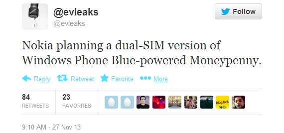 Nokia Moneypenny, Nokia, Φημολογείται ότι ετοιμάζει Dual SIM έκδοση του Moneypenny