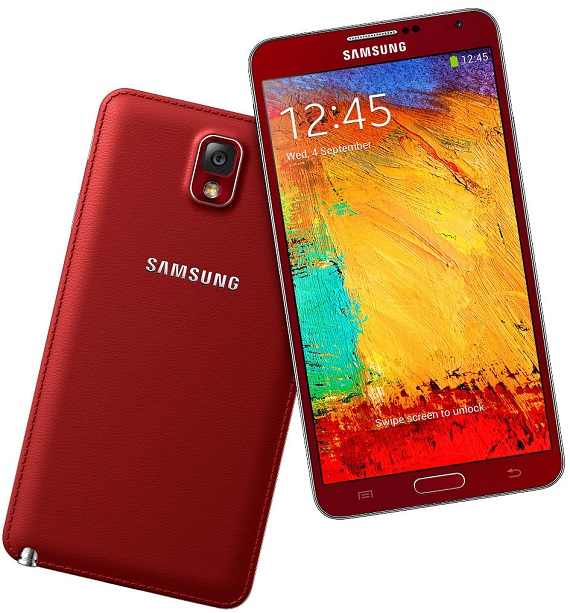 Samsung Galaxy Note 3, Samsung Galaxy Note 3, Επίσημες εικόνες σε κόκκινο και λευκό/ χρυσό