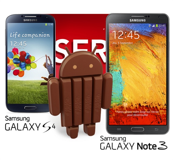 Samsung Galaxy S4 Galaxy Note 3 Android 4.4, Samsung Galaxy S4 και Galaxy Note 3, Αναβάθμιση σε Android 4.4 από τέλη Ιανουαρίου